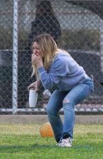 HILARY DUFF at Her Son