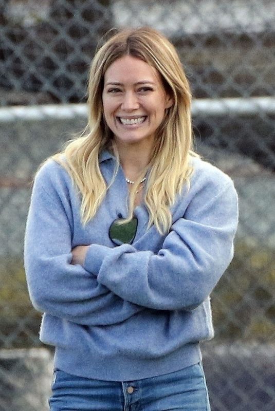 HILARY DUFF at Her Son