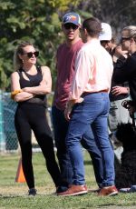 HILARY DUFF at Her Sons Flag Football Game in Los Angeles 02/08/2020