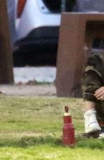 HILARY DUFF at Her Sons Football Game in Los Angeles 02/18/2020