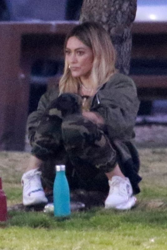 HILARY DUFF at Her Sons Football Game in Los Angeles 02/18/2020