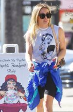 HILARY DUFF Heading to a Gym in Studio City 02/11/2020
