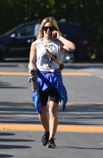HILARY DUFF Heading to a Gym in Studio City 02/11/2020