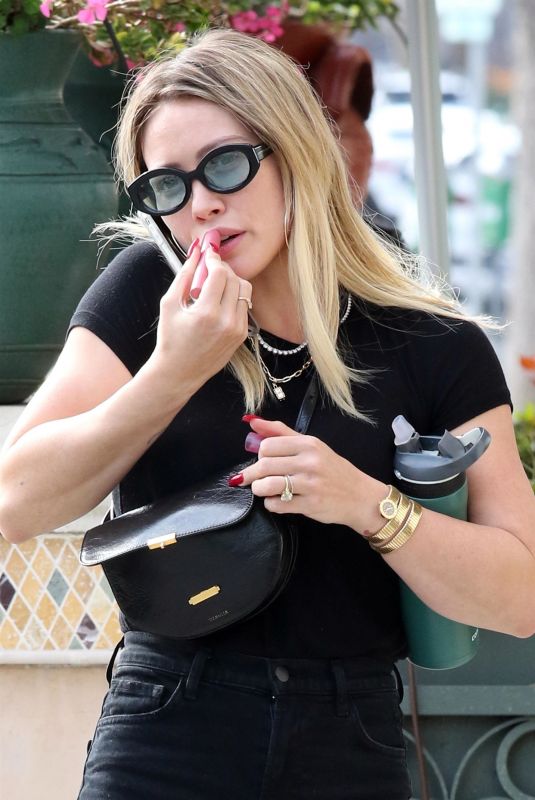 HILARY DUFF Out and About in Los Angeles 02/21/2020