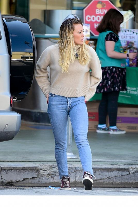 HILARY DUFF Out Shopping in Studio City 02/23/2020