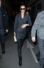 iIRINA SHAYK Leaves Isabel Marant Fashion Show in Paris 02/27/2020