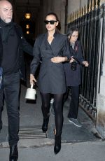 iIRINA SHAYK Leaves Isabel Marant Fashion Show in Paris 02/27/2020