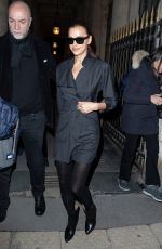 iIRINA SHAYK Leaves Isabel Marant Fashion Show in Paris 02/27/2020