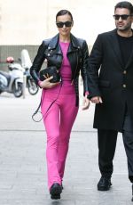 IRINA SHAYK Arrives at Versace Fashion Show at MFW in Milan 02/21/2020