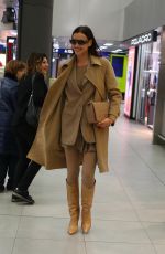 IRINA SHAYK at Airport in Milan 02/19/2020