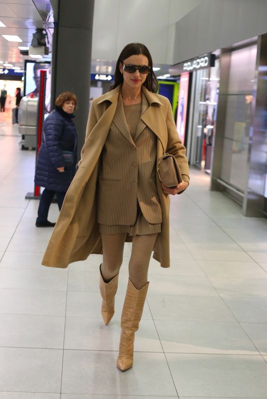 IRINA SHAYK at Airport in Milan 02/19/2020