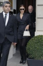 IRINA SHAYK Leaves Her Hotel in Paris 02/27/2020