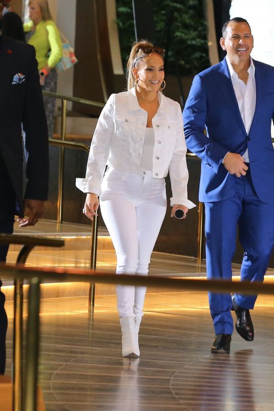 JENNIFER LOPEZ and Alex Rodriguez on the Set of Hard Rock Super Bowl Commercial 02/01/2020