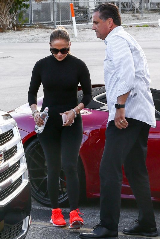JENNIFER LOPEZ Arrives at a Gym in Miami 02/23/2020