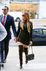 JENNIFER LOPEZ in a Tight Dress Arrives at a Business Meeting in Los Angeles 02/18/2020