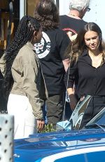 JESSICA ALBA and GABRIELLE UNION on the Set fo L.A.