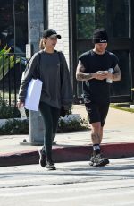 JOSEPHINE SKRIVER and Alexander Deleon Leaves a Gym in Los Angeles 02/18/2020