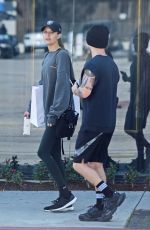 JOSEPHINE SKRIVER and Alexander Deleon Leaves a Gym in Los Angeles 02/18/2020