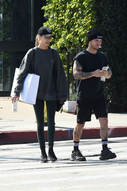 JOSEPHINE SKRIVER and Alexander Deleon Leaves a Gym in Los Angeles 02/18/2020