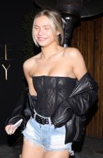 JOSIE CANSECO in Denim Shorts at Nice Guy in Los Angeles 02/19/2020