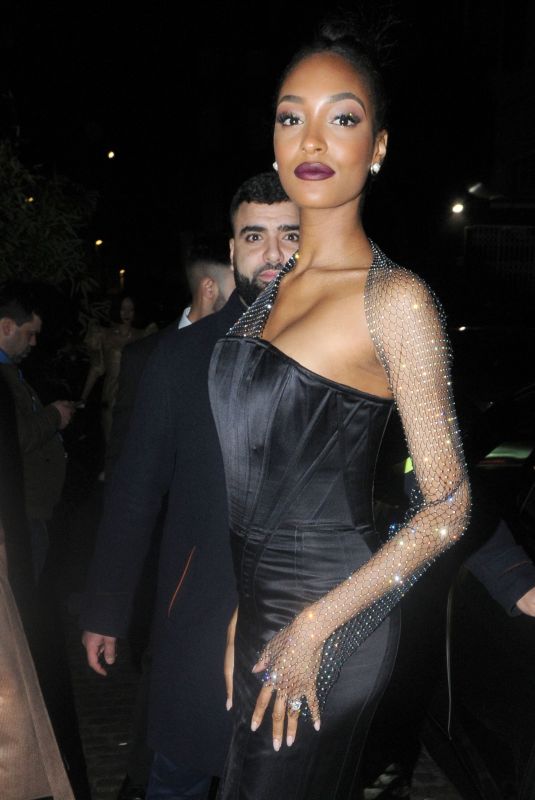 JOURDAN DUNN Arrives at Bafta Vogue x Tiffany Fashion and Film After-party in London 02/02/2020
