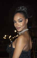 JOURDAN DUNN Arrives at CR Fashion Book x Redemption Party in Paris 02/28/2020