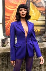 JOURDAN DUNN Arrives at Thierry Mugler Fashion Show in Paris 02/26/2020