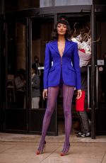 JOURDAN DUNN Arrives at Thierry Mugler Fashion Show in Paris 02/26/2020