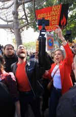 JUNE DIANE RAPHAEL Joins Greenpeace at Fire Drill Fridays in Los Angeles 02/07/2020