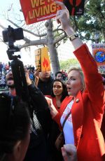JUNE DIANE RAPHAEL Joins Greenpeace at Fire Drill Fridays in Los Angeles 02/07/2020