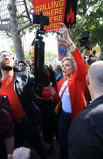 JUNE DIANE RAPHAEL Joins Greenpeace at Fire Drill Fridays in Los Angeles 02/07/2020