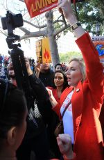JUNE DIANE RAPHAEL Joins Greenpeace at Fire Drill Fridays in Los Angeles 02/07/2020