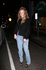 JUNO TEMPLE Out for Dinner in West Hollywood 02/02/2020