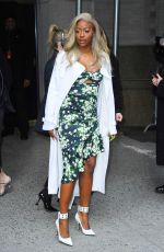 JUSTINE SKYE Arrives at Michael Kors Show in New York 02/12/2020