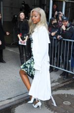 JUSTINE SKYE Arrives at Michael Kors Show in New York 02/12/2020