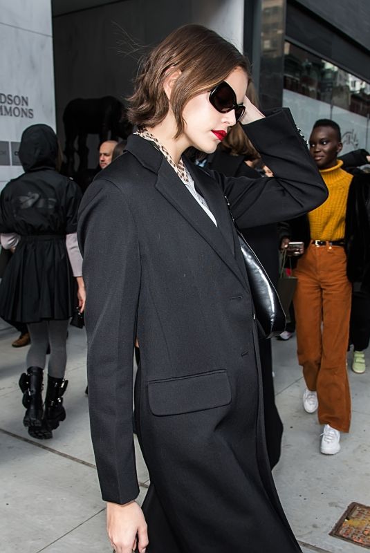 KAIA GERBER Arrives at Longchamp Show at New York Fashion Week 02/08/2020