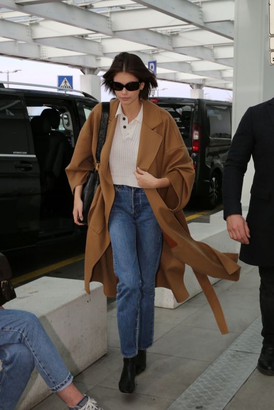 KAIA GERBER Arrives at Milan Arport 02/23/2020