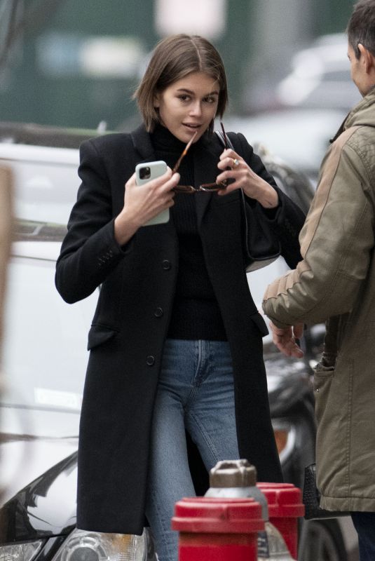 KAIA GERBER at a Photoshoot in New York 02/05/2020