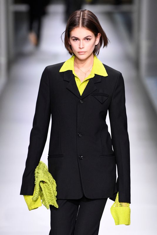 KAIA GERBER at Bottega Veneta Runway Show in Milan 02/22/2020