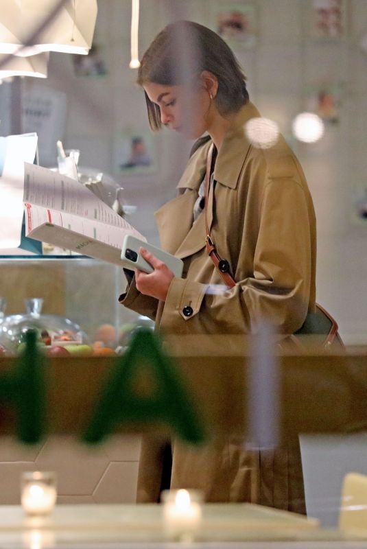 KAIA GERBER at Macha Cafe in Milan 02/18/2020