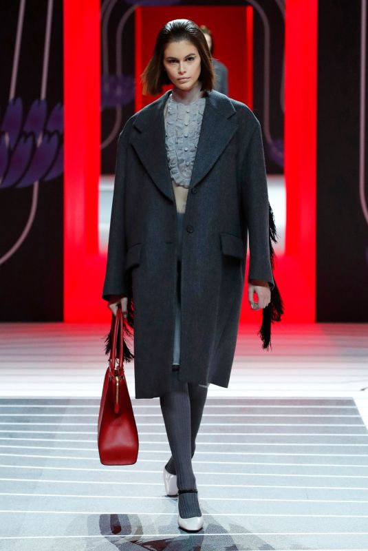 KAIA GERBER at Prada Fashion Show in Milan 02/20/2020