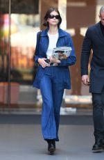 KAIA GERBER in Double Denim Out in Milan 02/22/2020