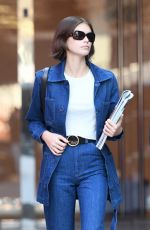 KAIA GERBER in Double Denim Out in Milan 02/22/2020