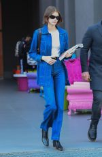 KAIA GERBER in Double Denim Out in Milan 02/22/2020