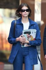 KAIA GERBER in Double Denim Out in Milan 02/22/2020