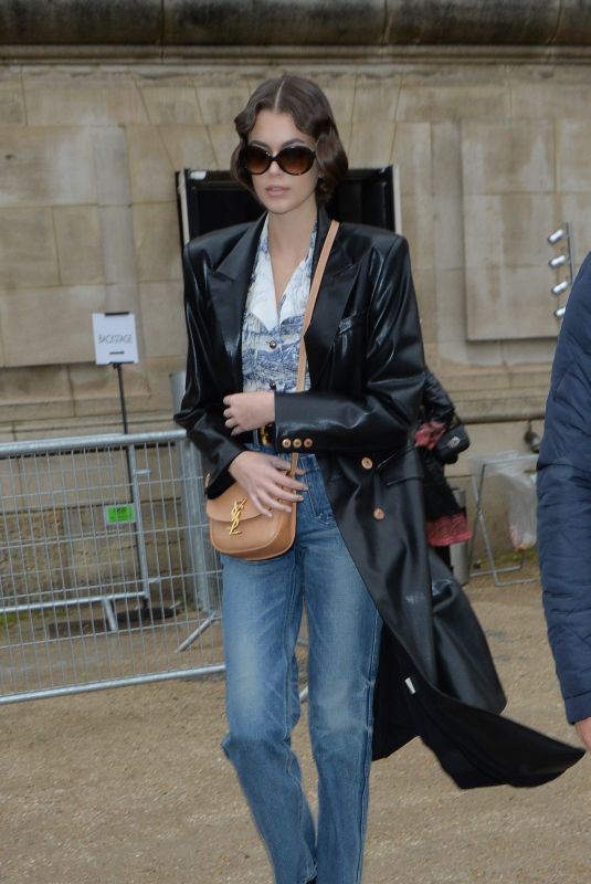 KAIA GERBER Leaves Chloe Show at Paris Fashion Week 02/27/2020