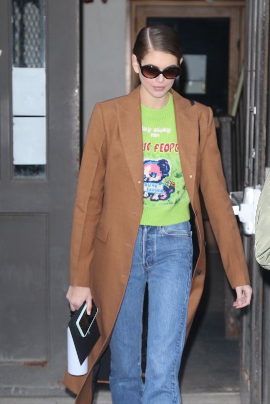 KAIA GERBER Leaves Michael Kors Fahion Show in New York 02/12/2020