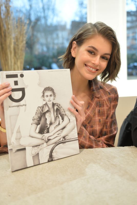 KAIA GERBER Signs Her i-D Issue at Paris Fashion Week 02/28/2020
