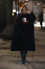 KALEY CUOCO on the Evening Set of The Flight Attendant at Airport in New York 02/25/2020