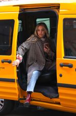 KALEY CUOCO on the Set of The Flight Attendant in Brooklyn 02/24/2020